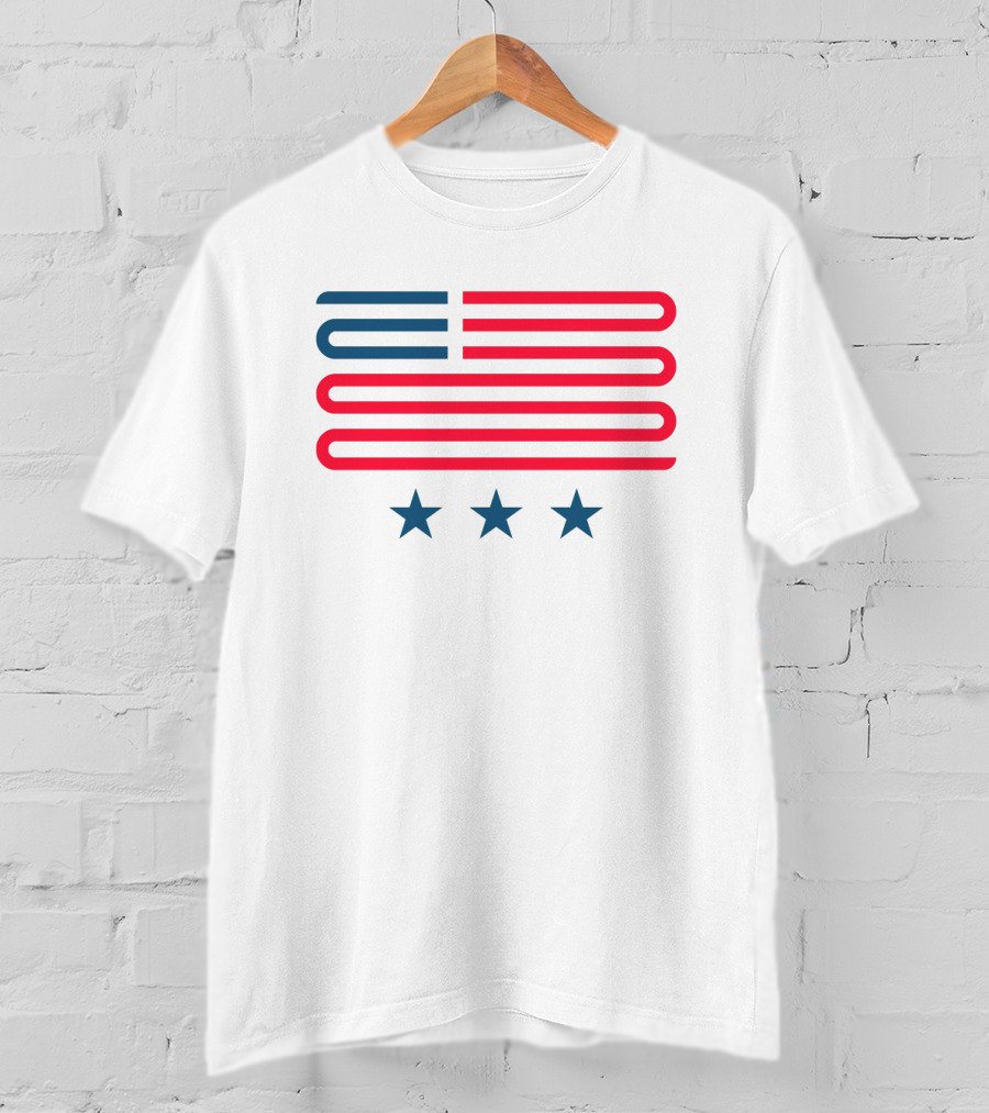 American Flag Three Stars Stripes USA Flag T-Shirt