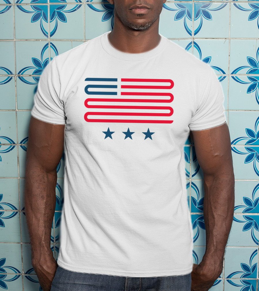 American Flag Three Stars Stripes USA Flag T-Shirt