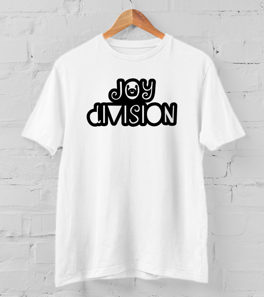 Joy Division Groovy Text With Smiley Face T-Shirt