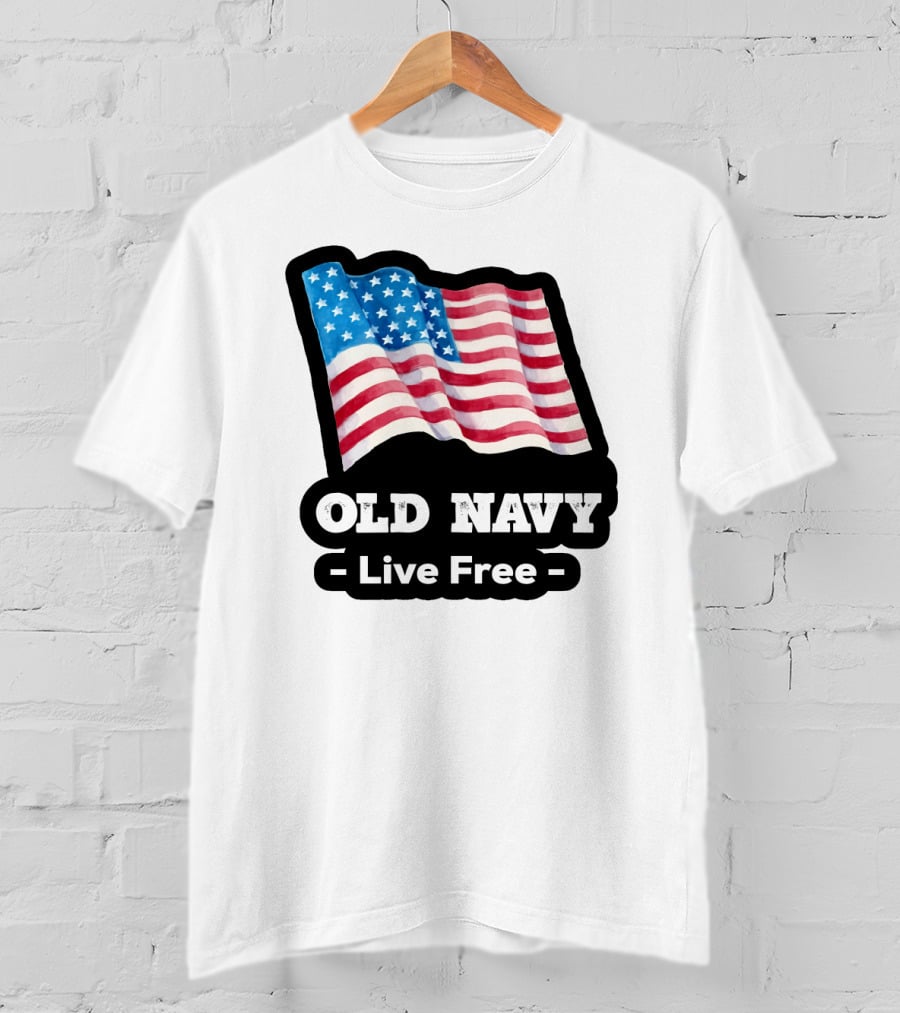 Old Navy Live Free American Flag T-Shirt