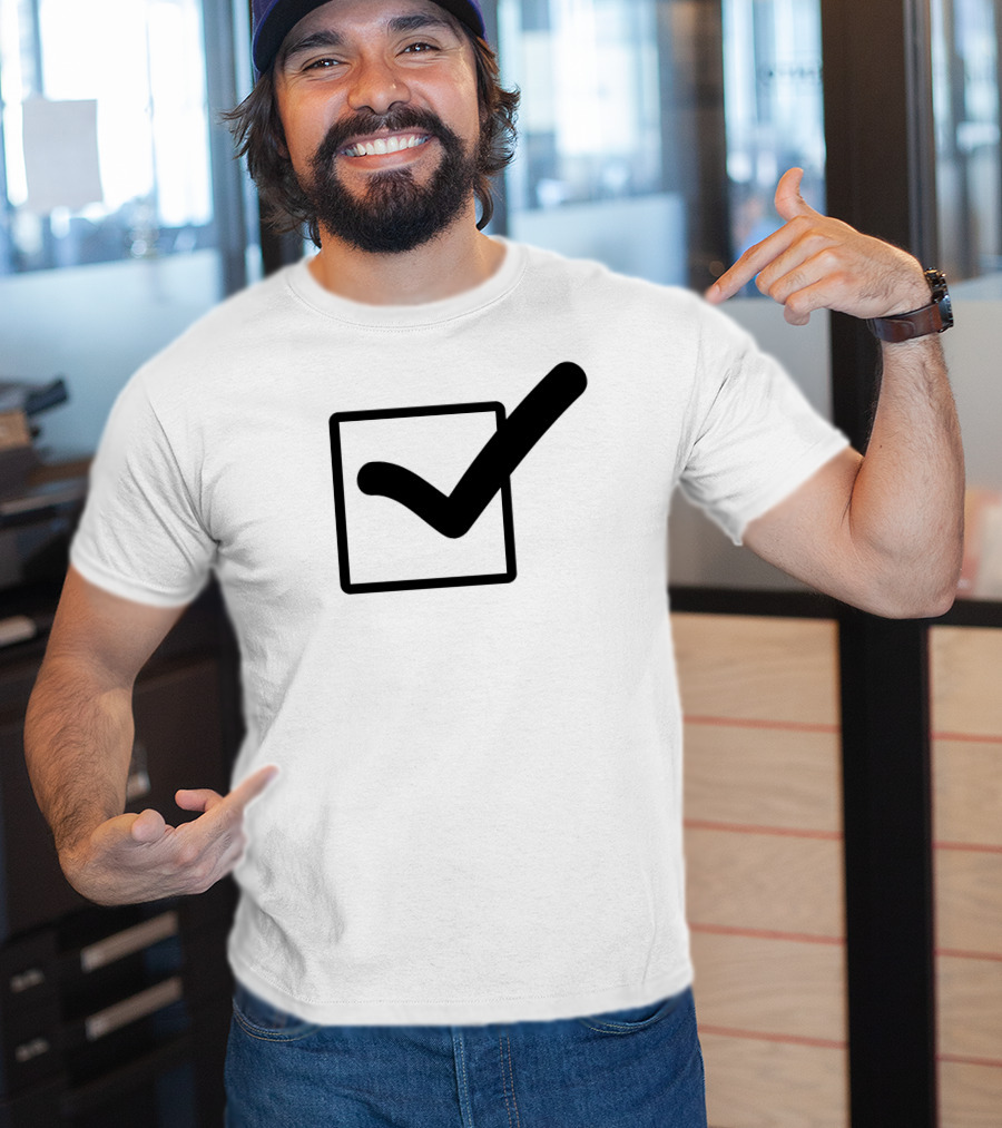Check Mark Icon In Square Box T-Shirt