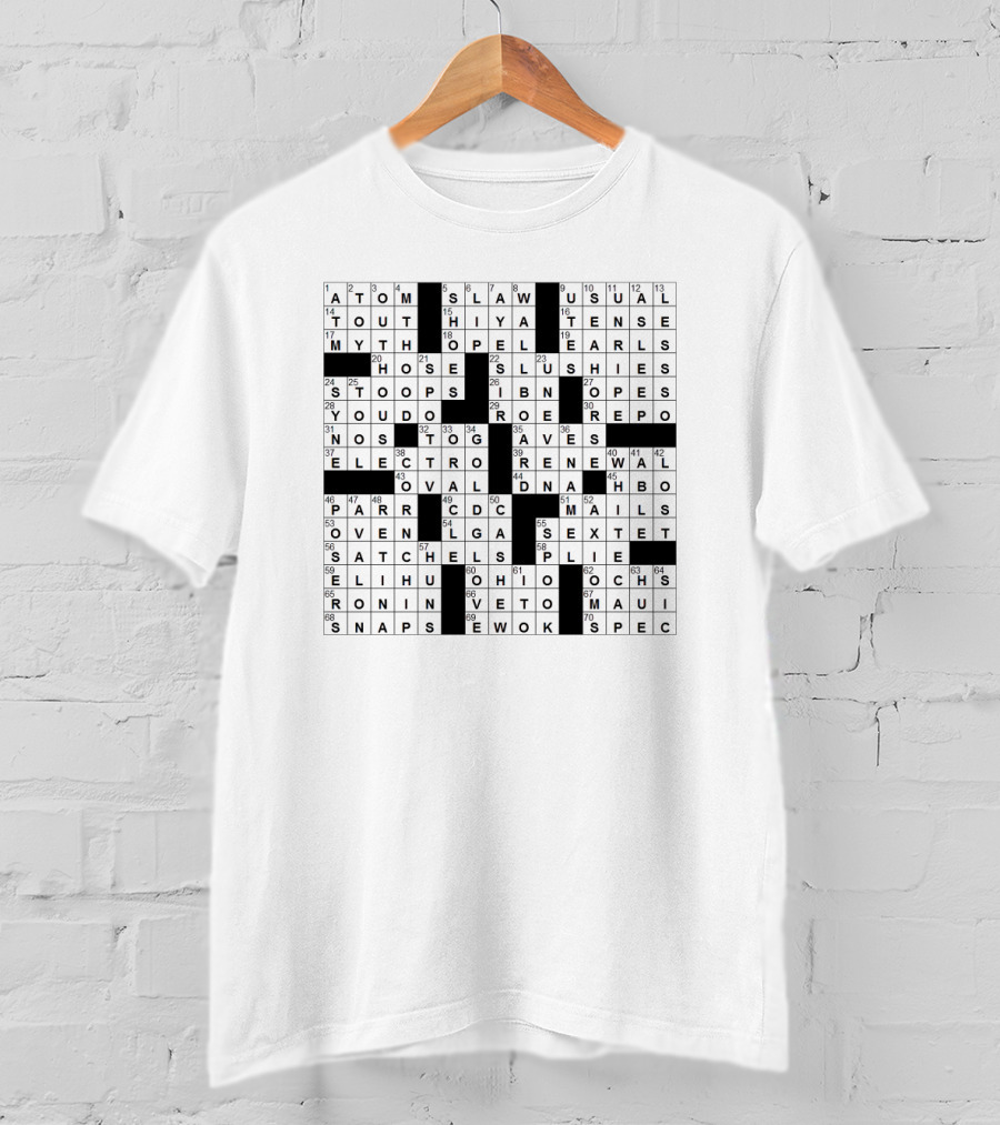 Legendary Electro Crossword Clue Puzzle Atomic Youth Hips Renewal Ronin Spec T-Shirt