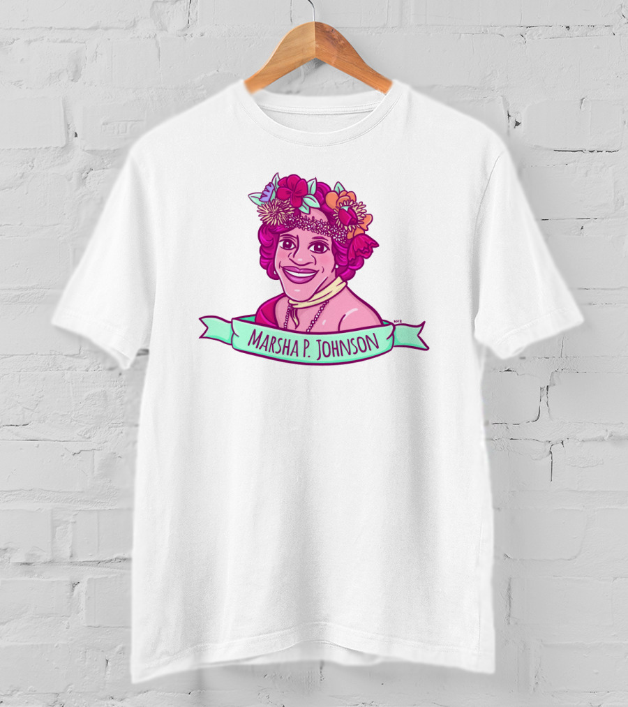 Marsha P. Johnson Flower Crown T-Shirt
