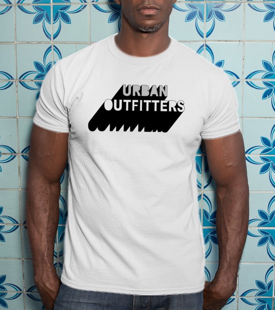 Urban Outfitters Bold Black Shadow Text T-Shirt