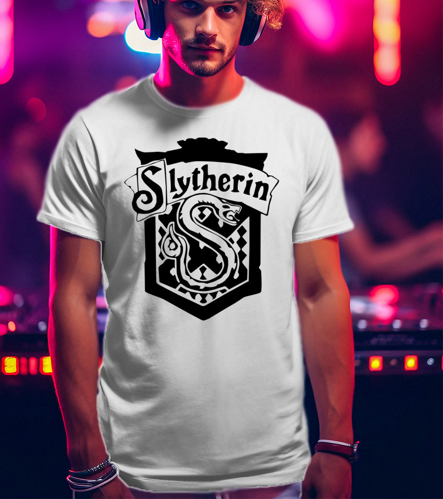 Slytherin House Crest Snake Emblem T-Shirt