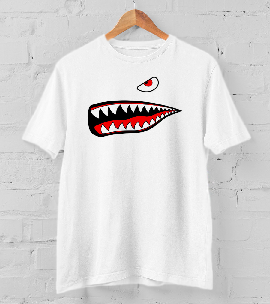 Bape Shark Face Iconic Red Eye And Mouth T-Shirt
