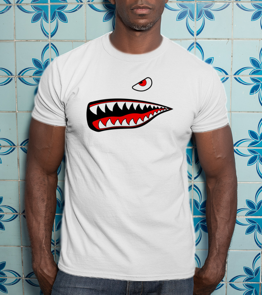 Bape Shark Face Iconic Red Eye And Mouth T-Shirt
