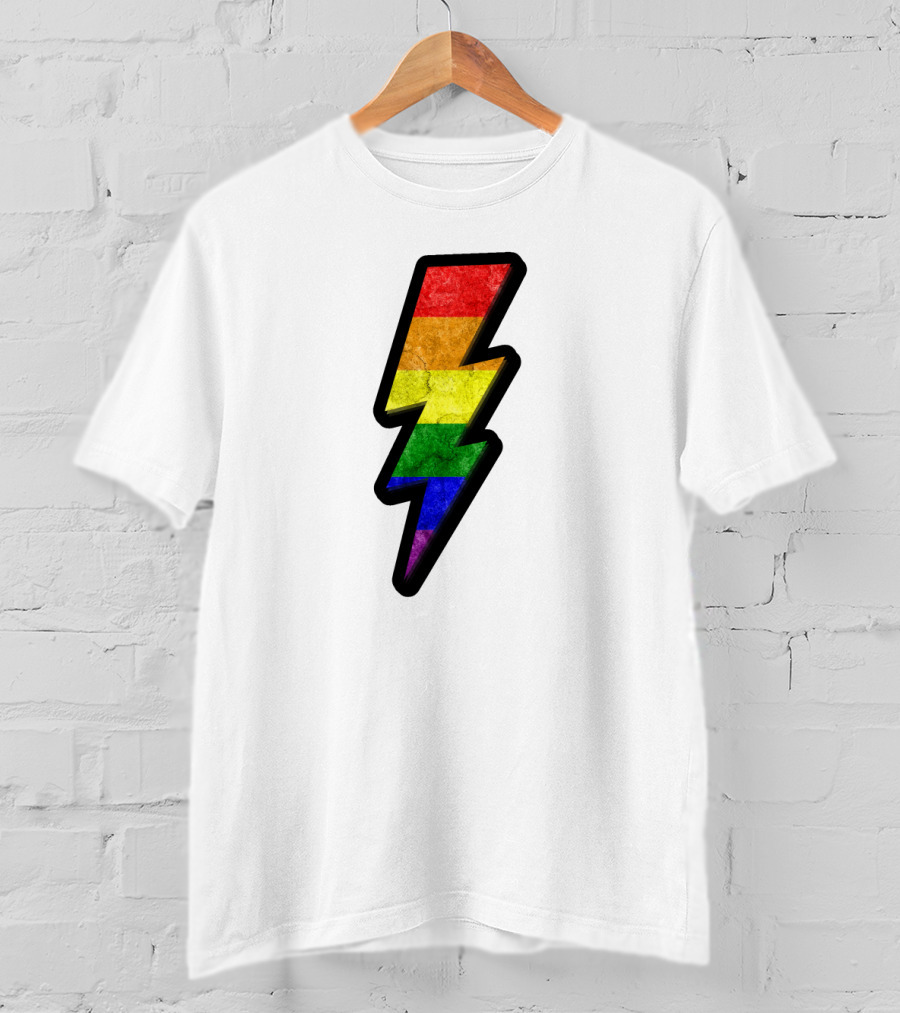 Rainbow Lightning Bolt Pride Colors T-Shirt
