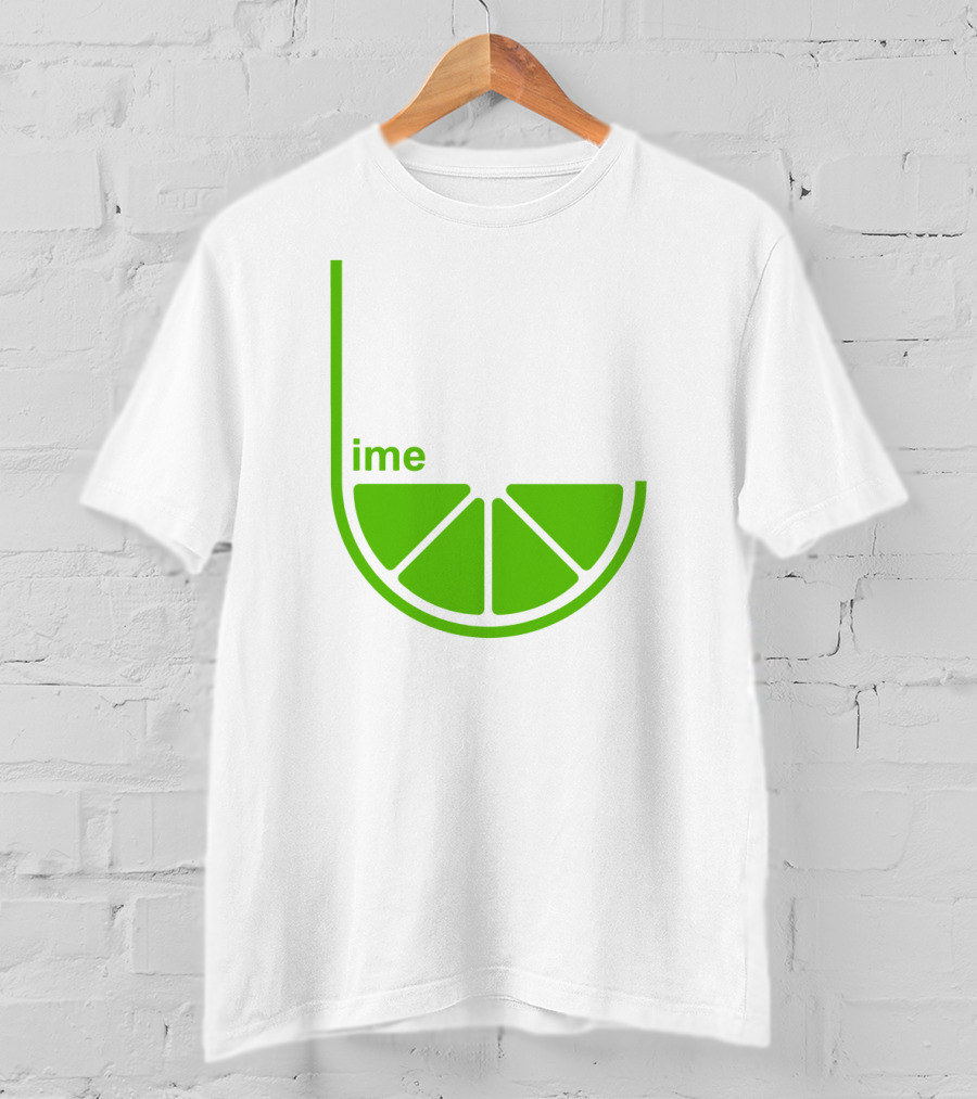 Lime Ime Slice Clever Typography T-Shirt