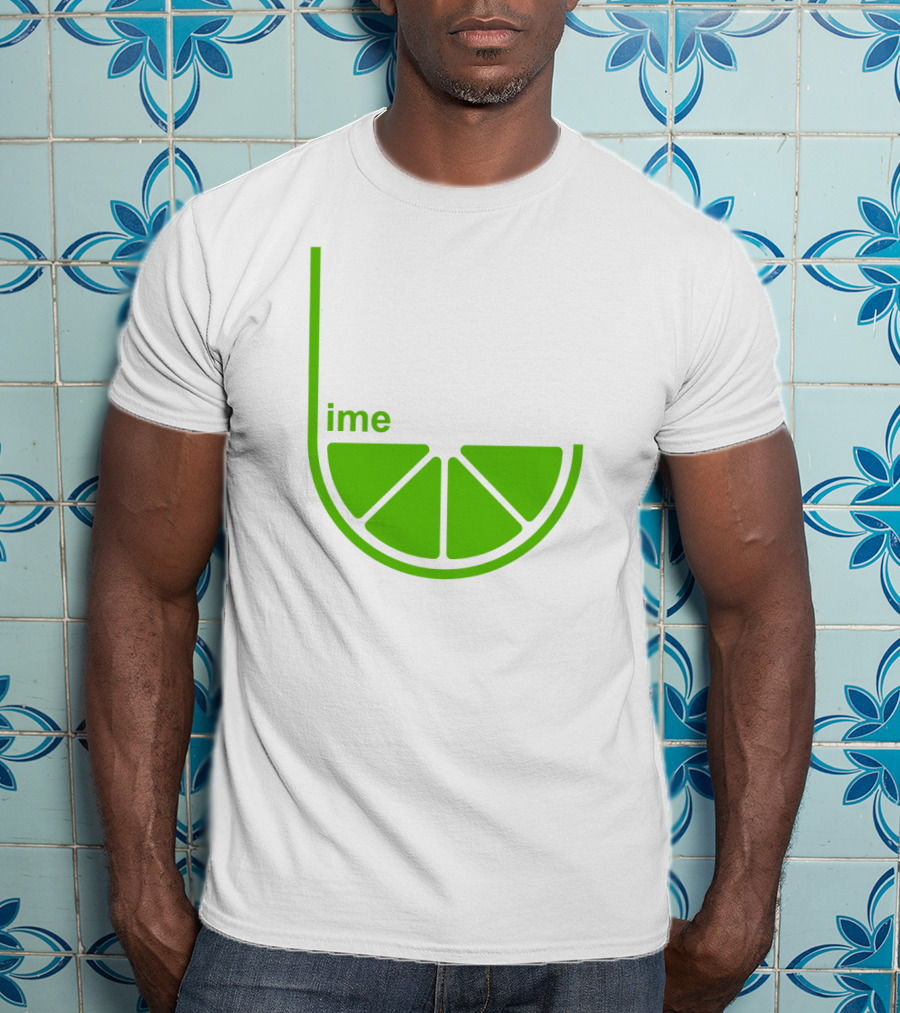 Lime Ime Slice Clever Typography T-Shirt