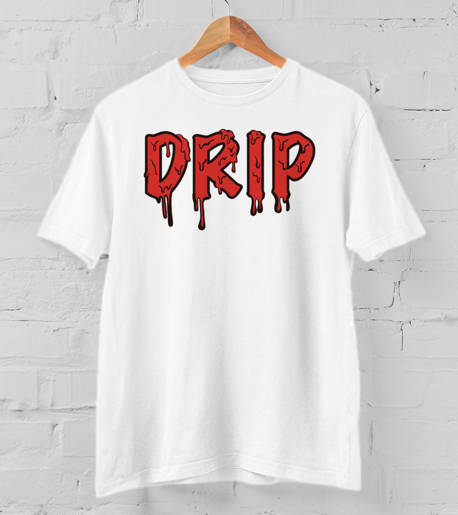 Drip Melting Text Fashion Trend T-Shirt
