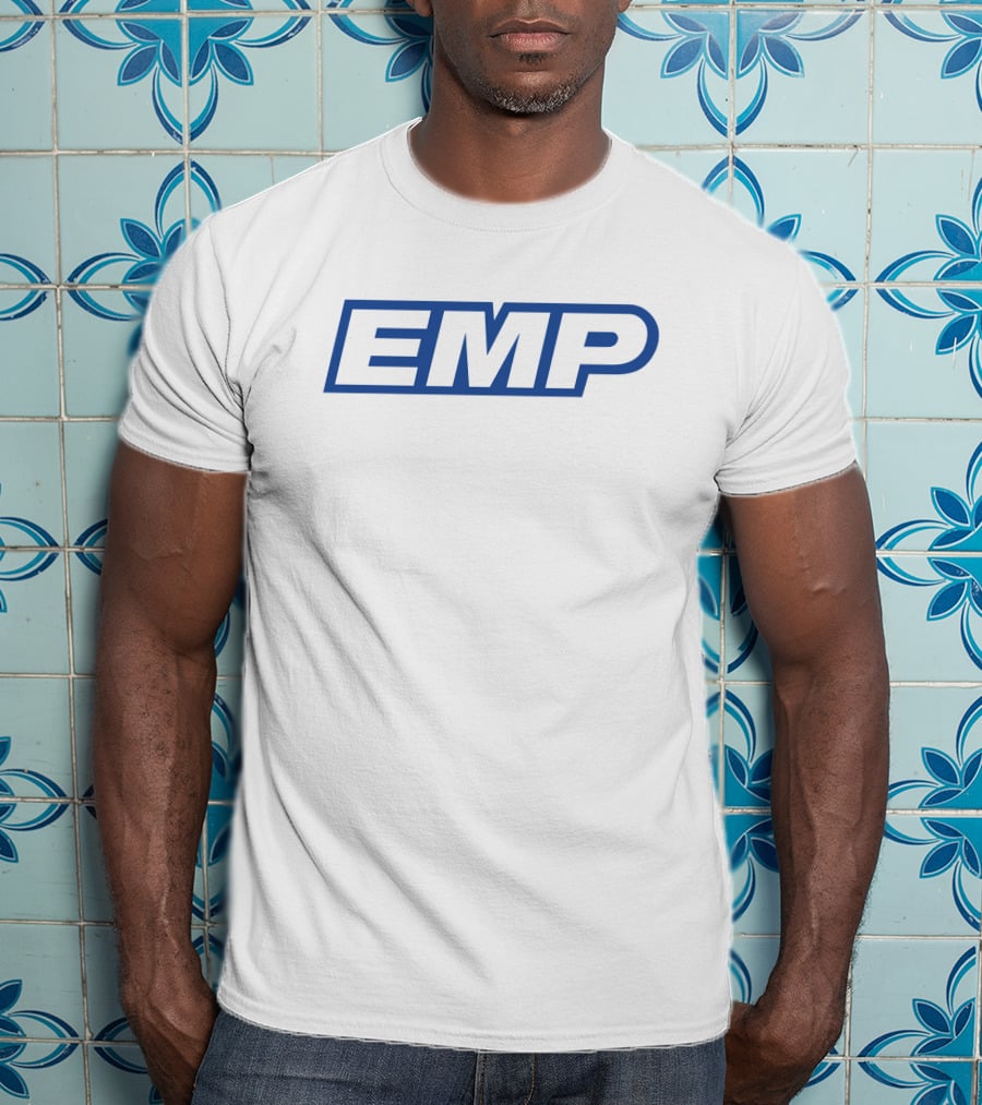 EMP Blue Bold Text In Block T-Shirt