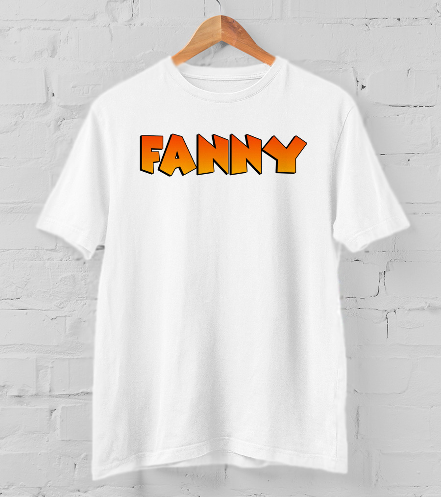 Fanny Bold Gradient Block Lettering T-Shirt