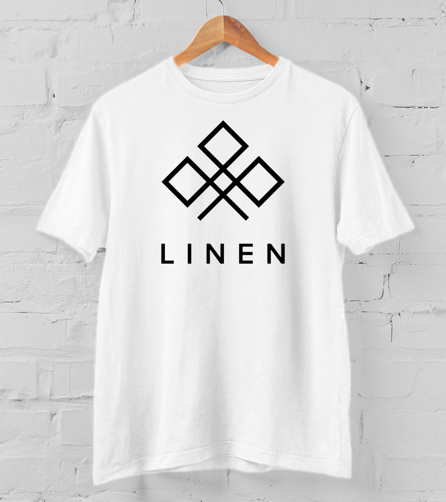 Linen Geometric Diamond Squares T-Shirt