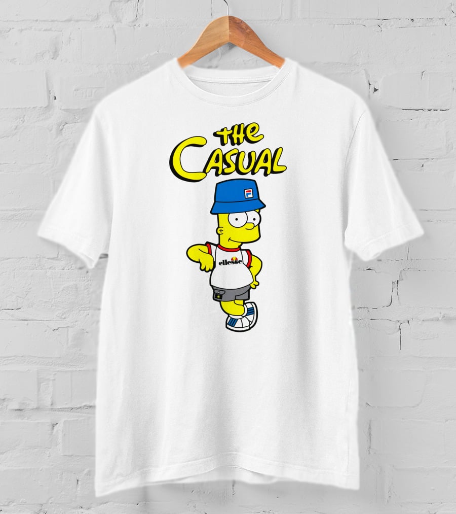 The Casual Bart Parody Ellesse Fila T-Shirt