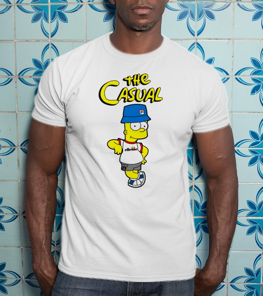 The Casual Bart Parody Ellesse Fila T-Shirt
