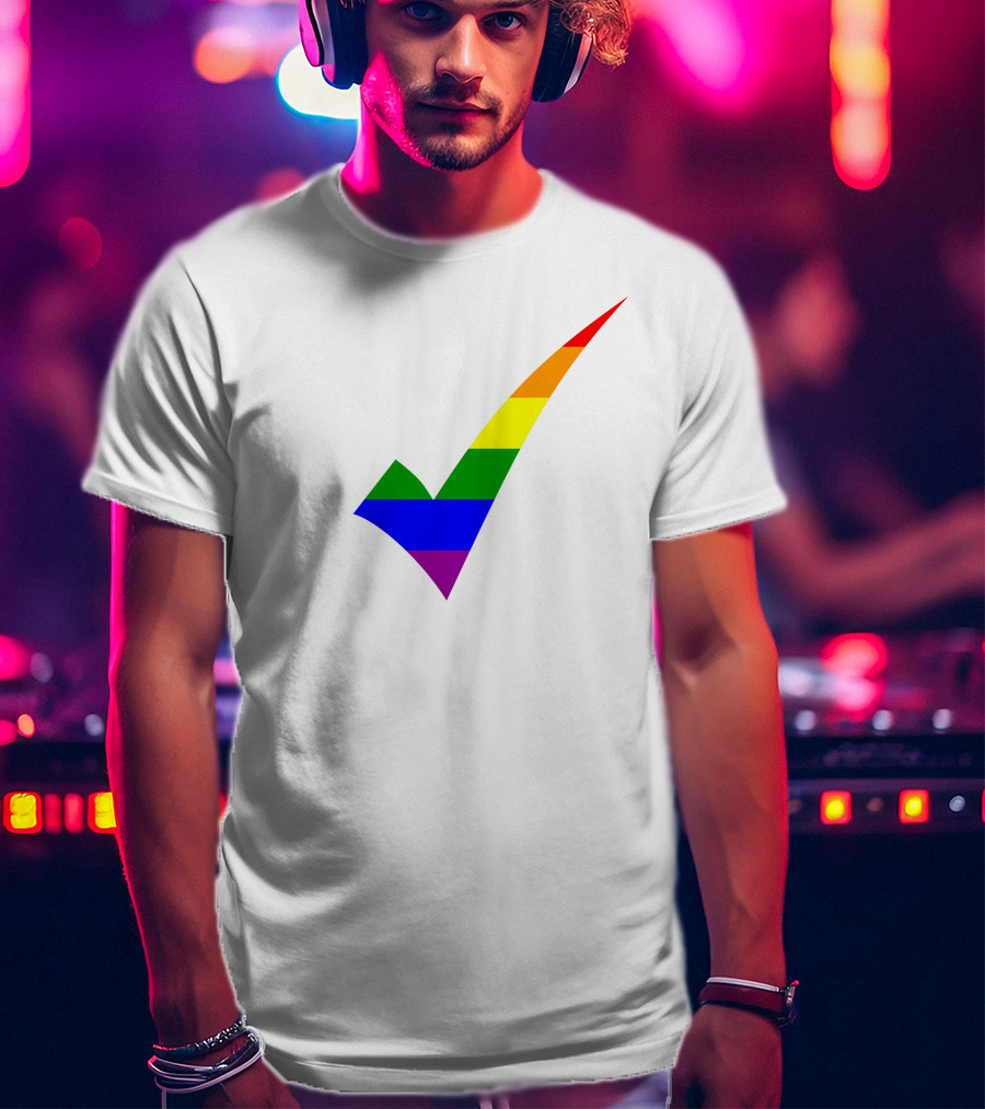 Rainbow Check T-Shirt