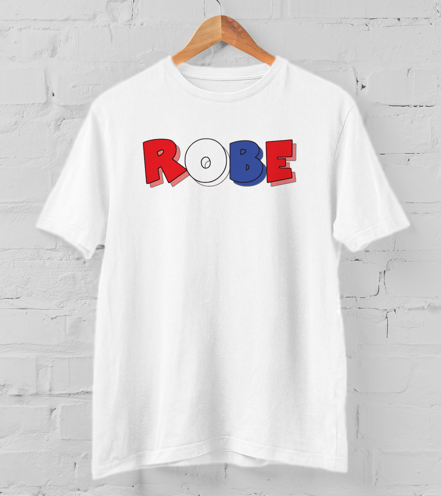 ROBE Red White Blue Bold Letters T-Shirt