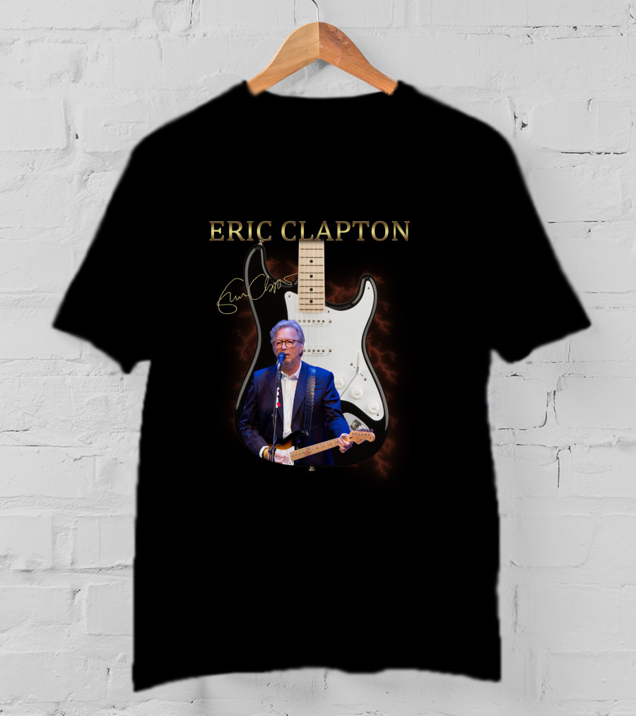 Eric Clapton Signature Guitar With Live Performance Image T-Shirt