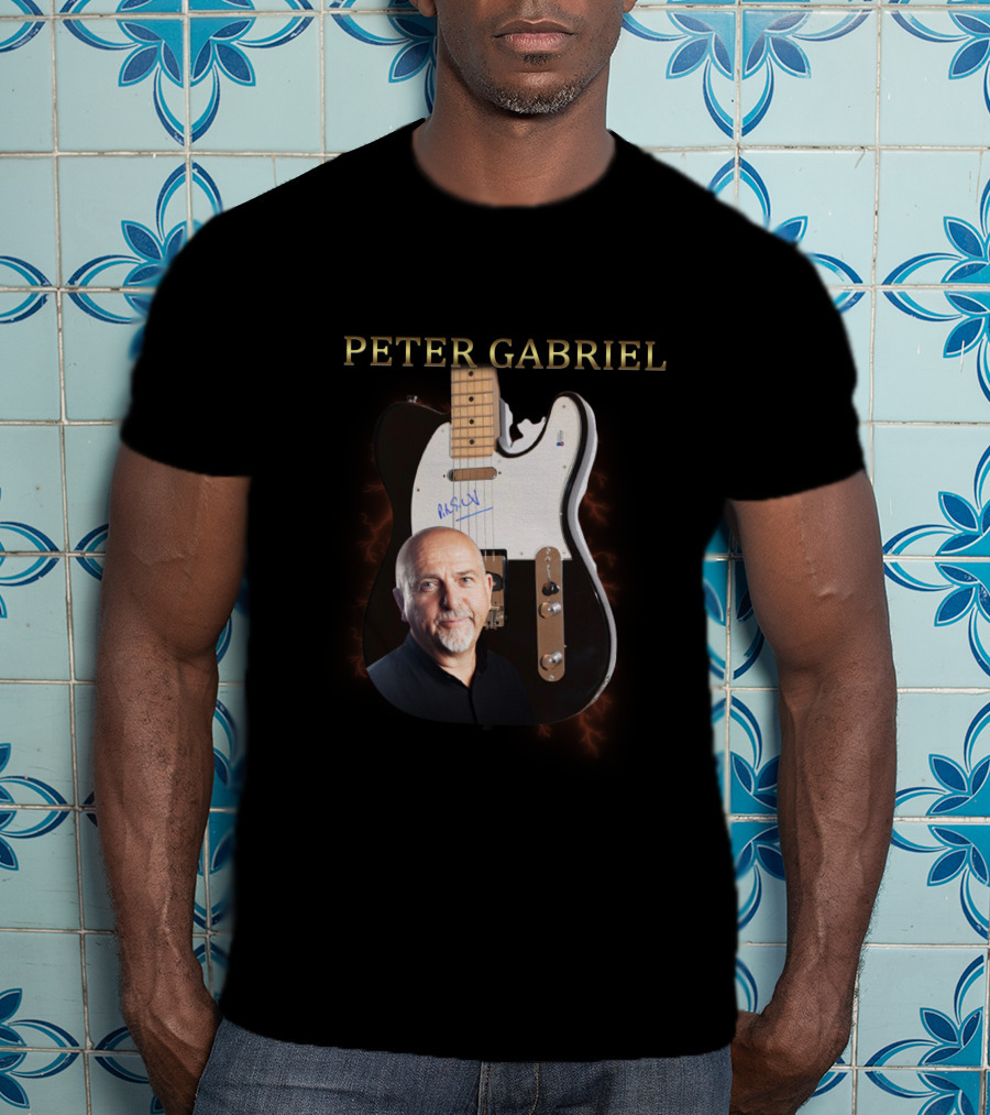 Peter Gabriel Guitar With Autograph T-Shirt