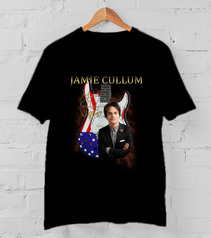Jamie Cullum Signature Guitar American Flag T-Shirt