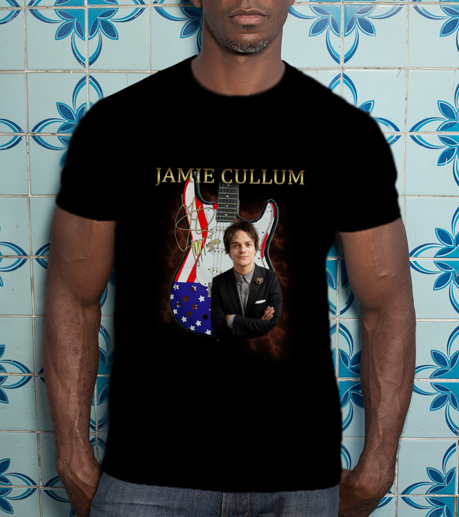 Jamie Cullum Signature Guitar American Flag T-Shirt