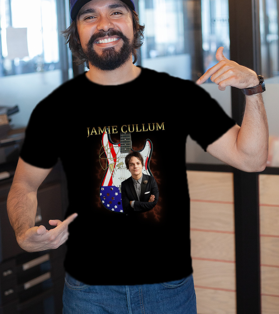 Jamie Cullum Signature Guitar American Flag T-Shirt
