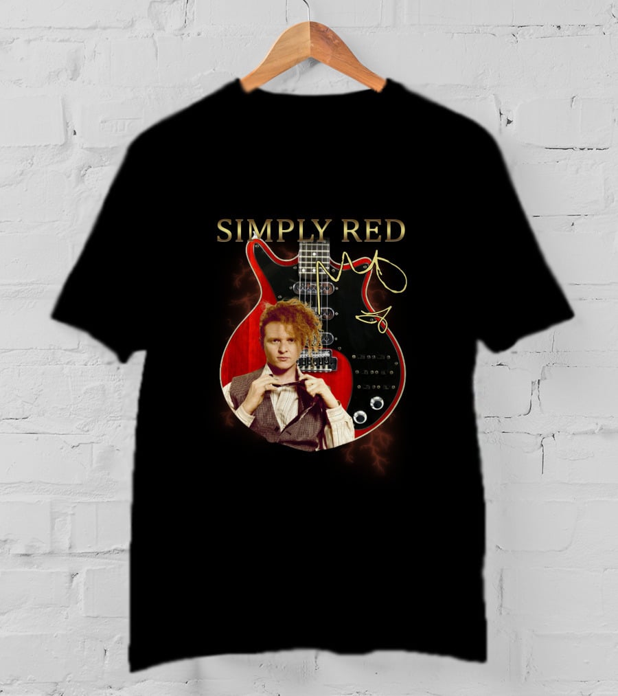 SIMPLY RED Signature Guitar With Iconic Image T-Shirt