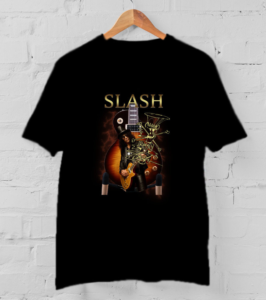 Slash Electric Guitar With Iconic Performer T-Shirt