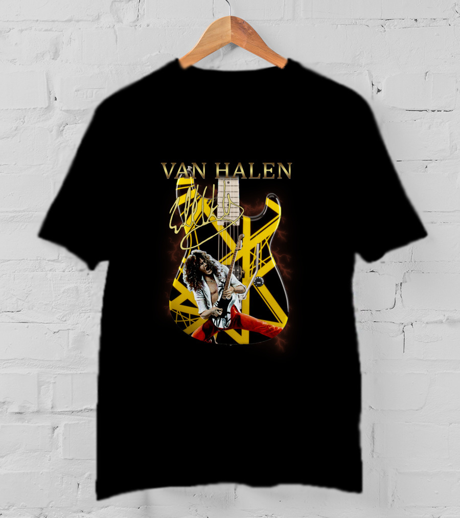 Van Halen Signature Guitar Eddie Van Halen Iconic Striped T-Shirt