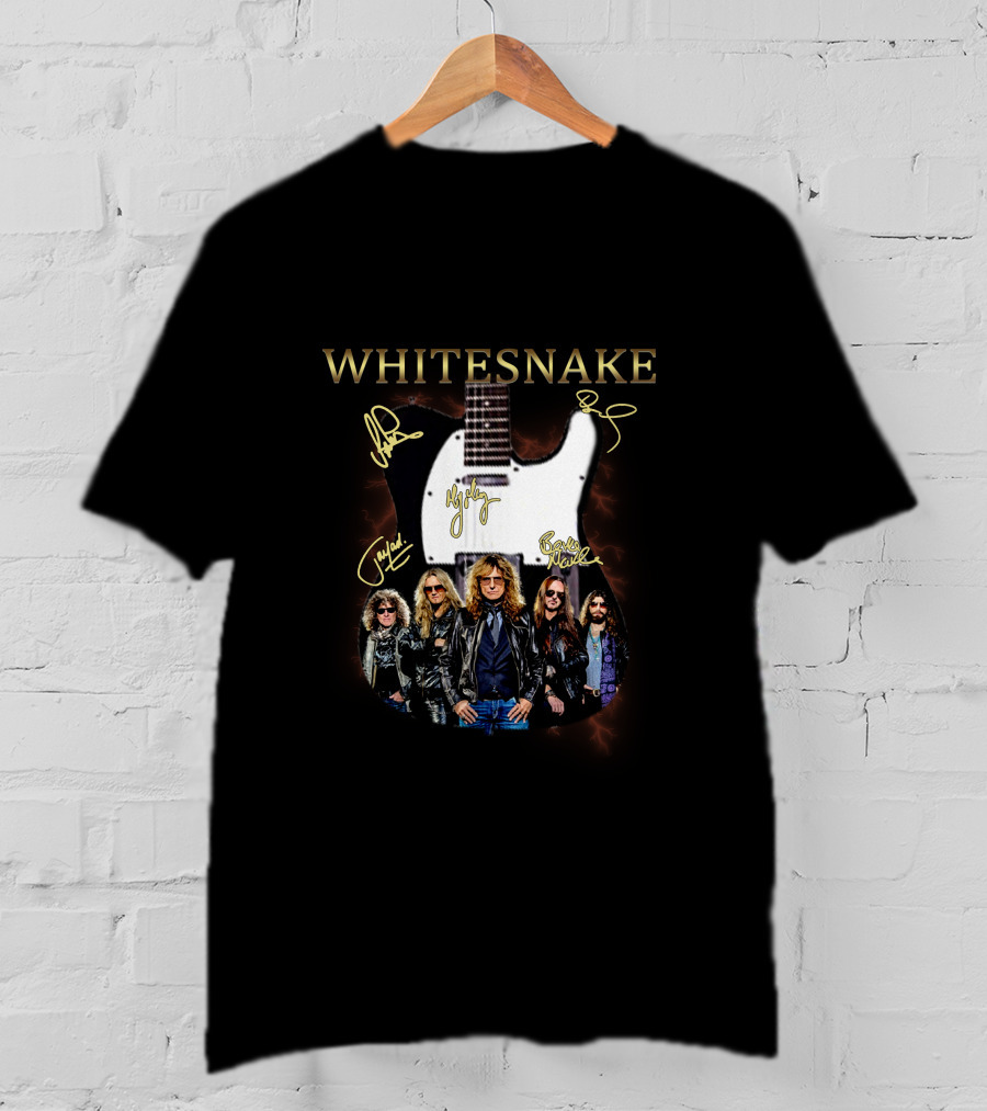 Whitesnake Band Guitar Photo T-Shirt