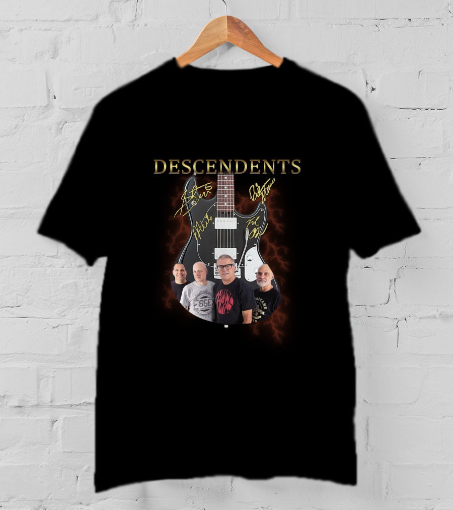 Descendents Guitar With Band Members T-Shirt