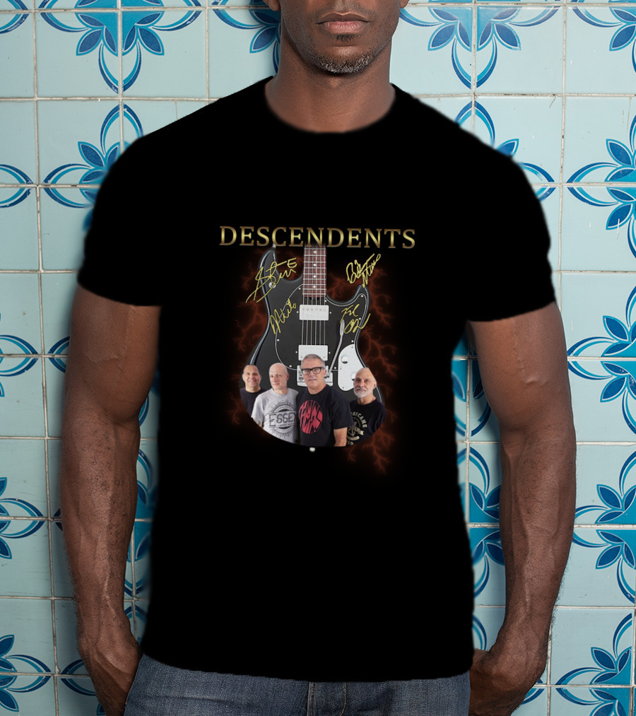 Descendents Guitar With Band Members T-Shirt
