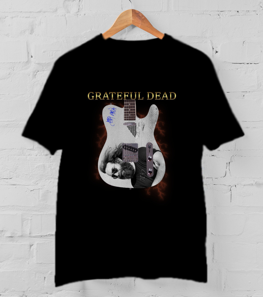Grateful Dead Jerry Garcia Signature Guitar T-Shirt