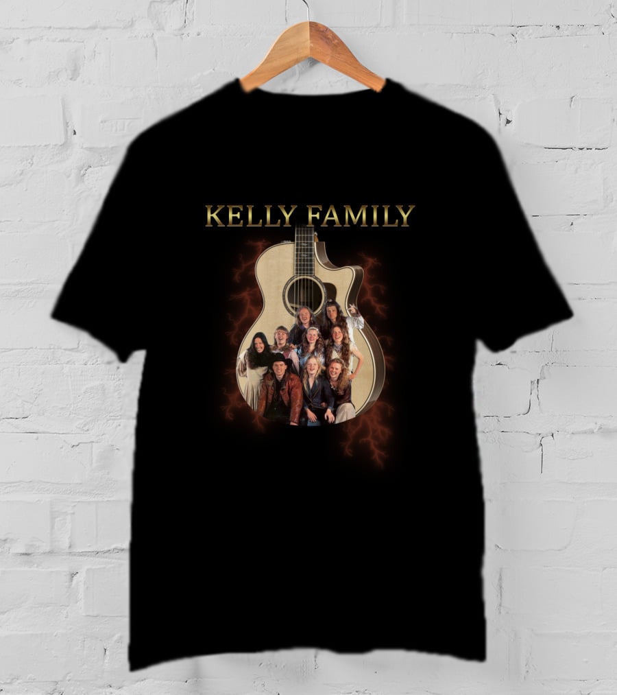 Kelly Family Acoustic Guitar Lightning T-Shirt