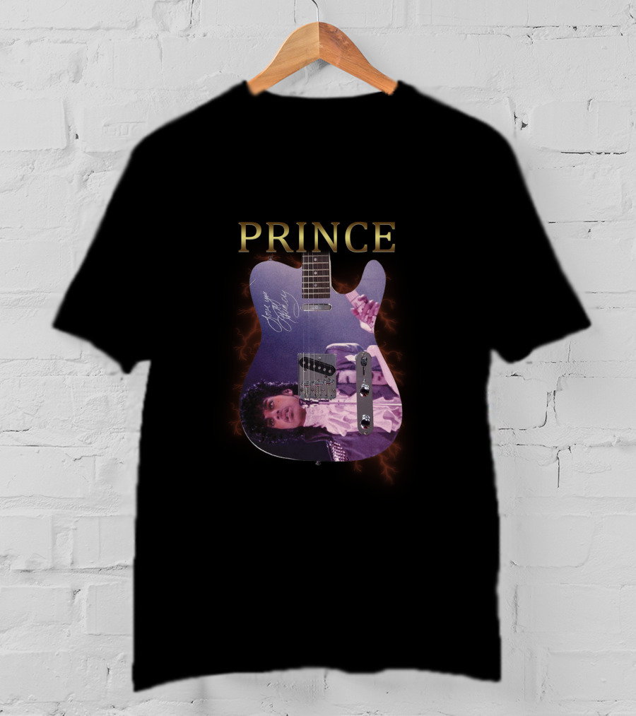 Prince Signature Guitar With Iconic Image T-Shirt
