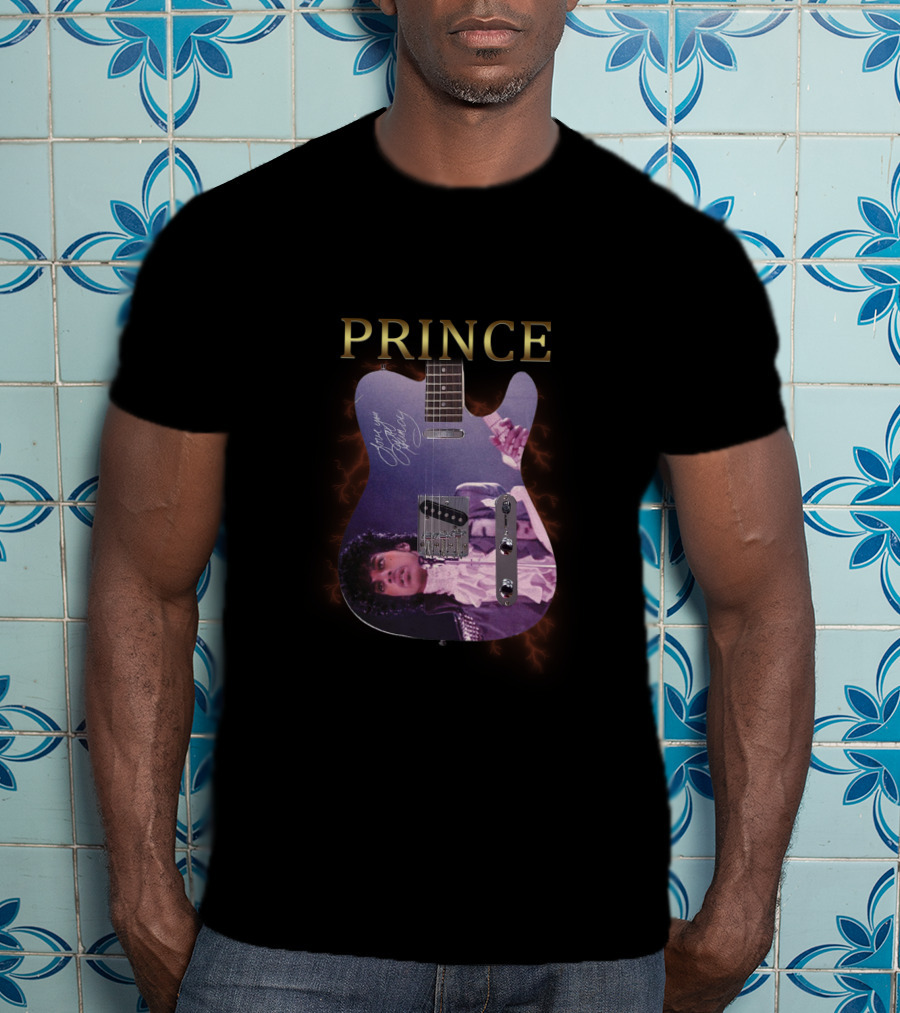 Prince Signature Guitar With Iconic Image T-Shirt