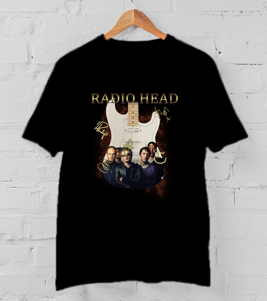 Radio Head Guitar With Band Members T-Shirt