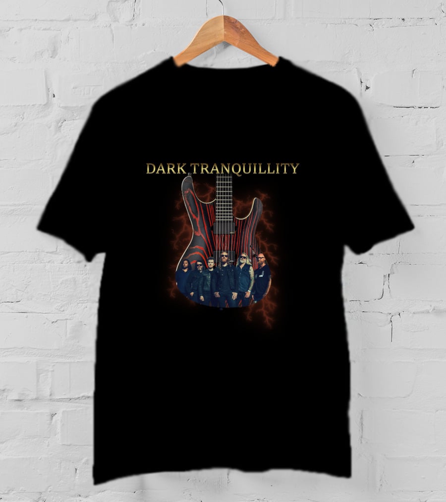 DARK TRANQUILLITY Guitar Band Image Flames T-Shirt