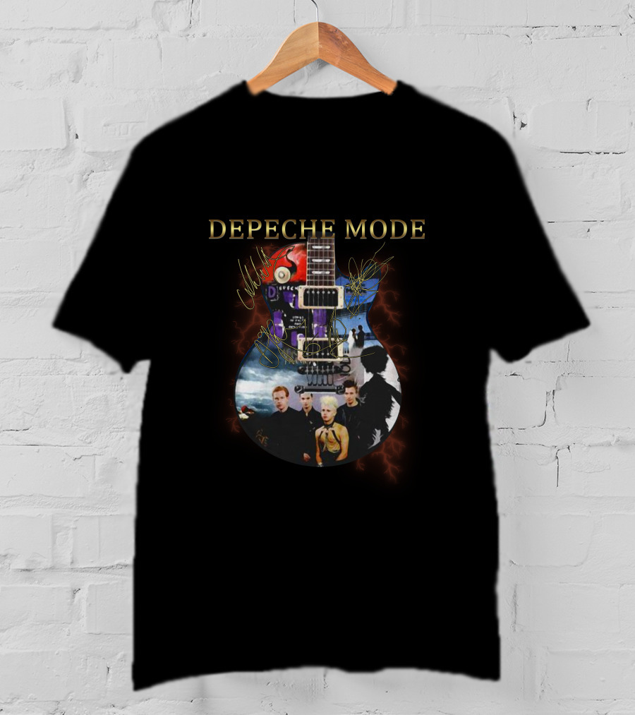 Depeche Mode Guitar Photo Collage T-Shirt