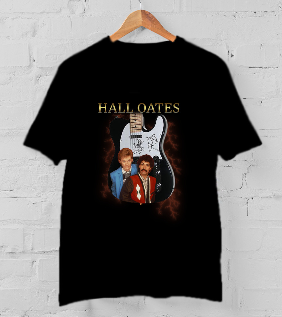 Hall Oates Signature Guitar With Band T-Shirt