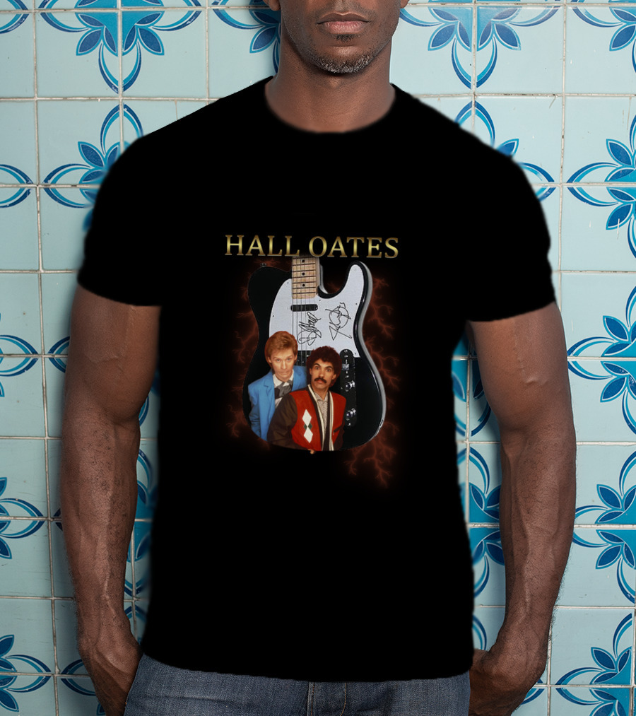 Hall Oates Signature Guitar With Band T-Shirt