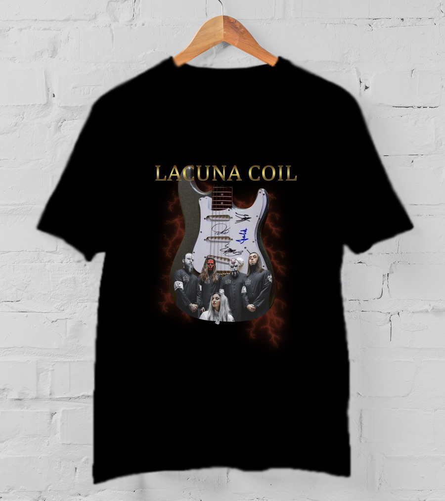 Lacuna Coil Signature Guitar Band T-Shirt