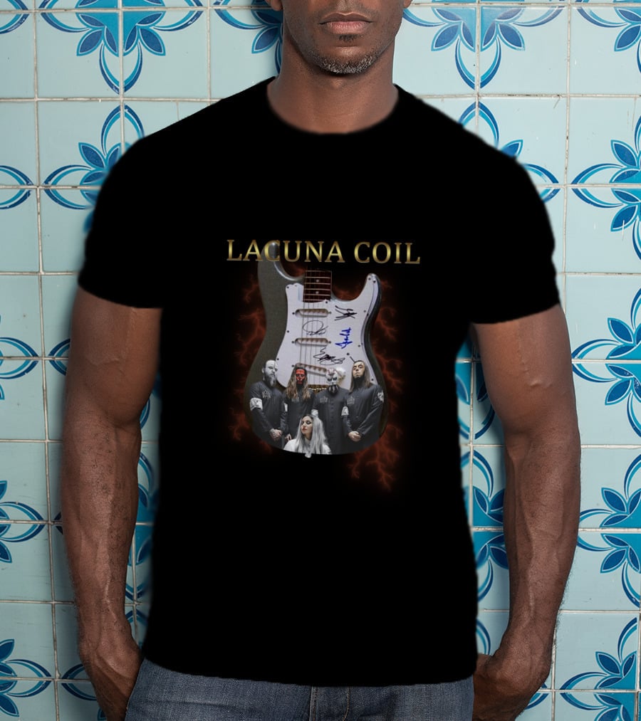 Lacuna Coil Signature Guitar Band T-Shirt