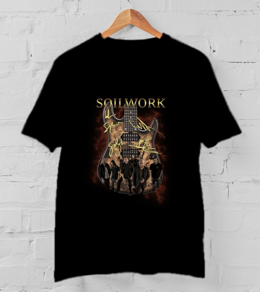 Soilwork Band Members With Guitar T-Shirt