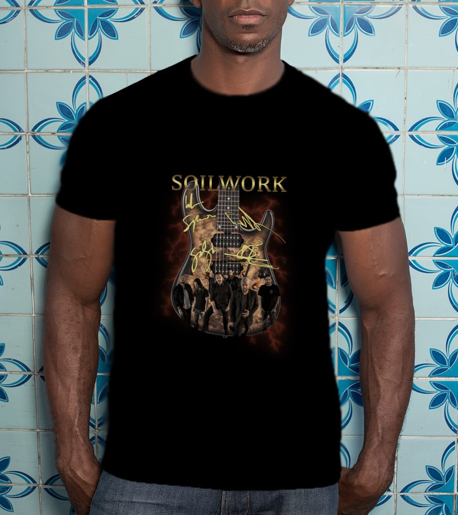 Soilwork Band Members With Guitar T-Shirt