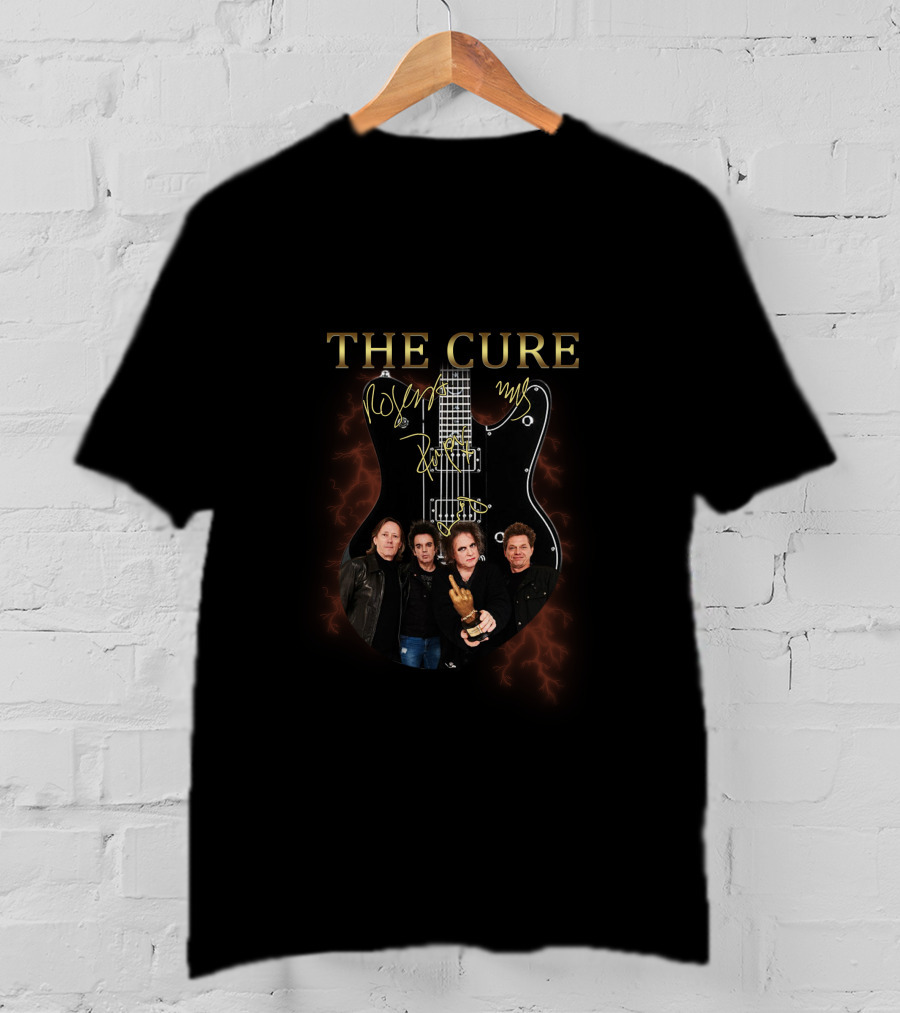 The Cure Guitar With Band Members Classic T-Shirt