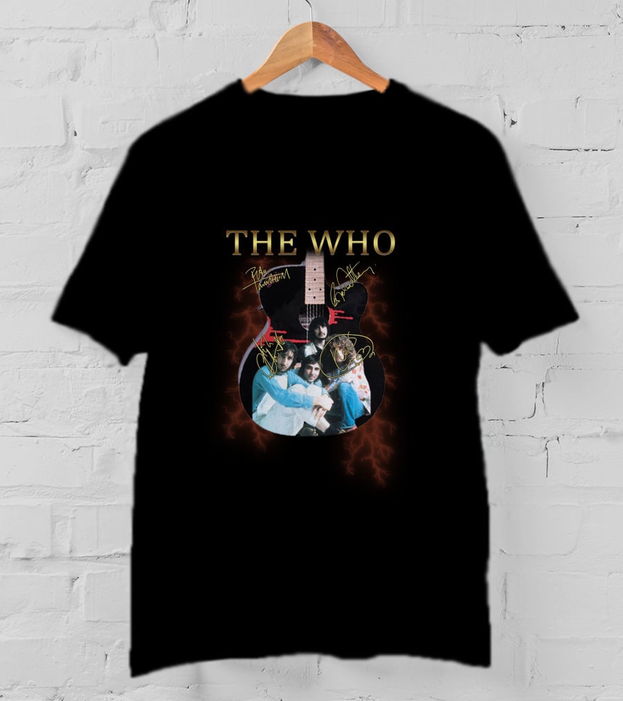 THE WHO Signature Guitar Collage T-Shirt
