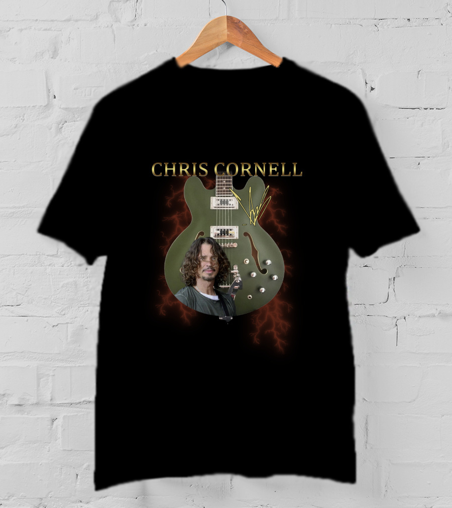Chris Cornell Guitar With Electric T-Shirt