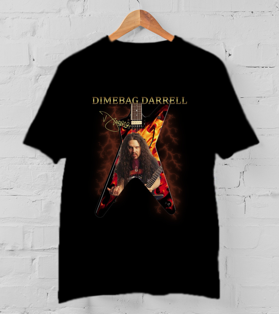 Dimebag Darrell Signature Guitar With Flames T-Shirt
